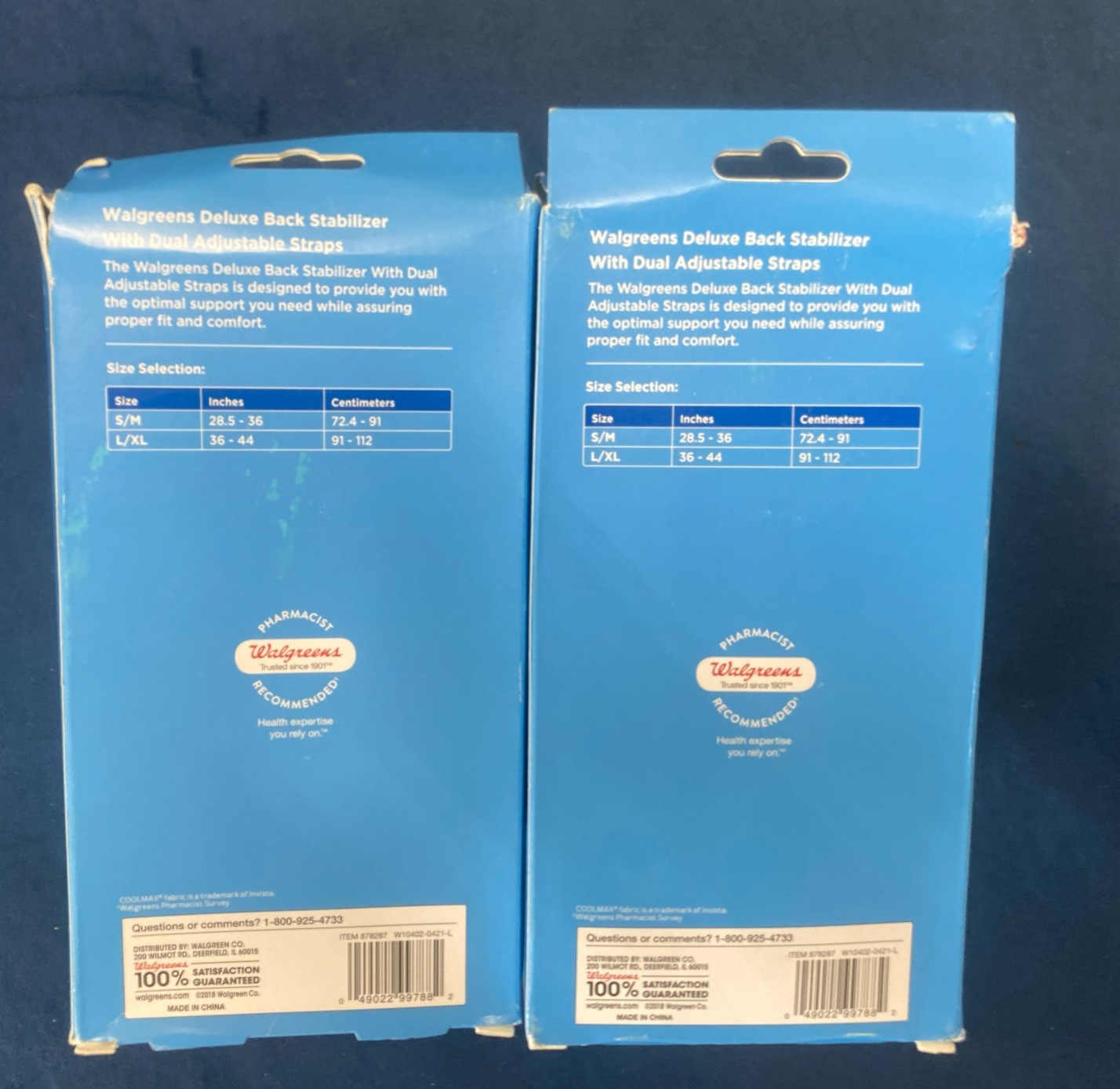 Deluxe Back Stabilizer With Dual Adjustable Straps ( L-XL)