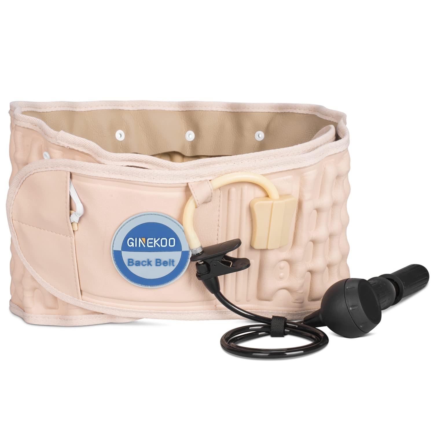 GINEKOO Decompression Belt – Inflatable Spinal Traction Brace for Lumbar Supp…