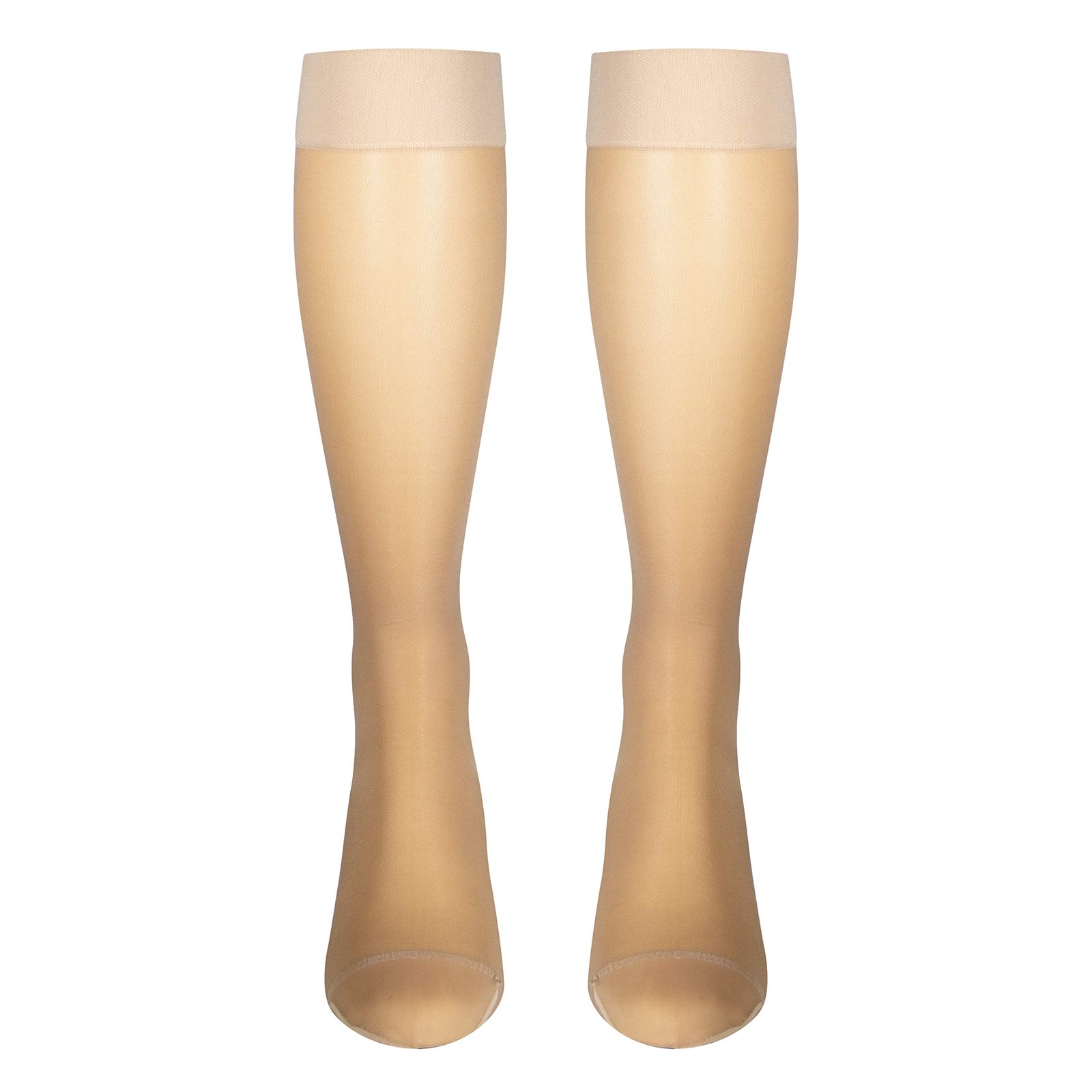 Sheer Compression Stockings, 15-20 mmHg Support, Women’s Medium Denier Nylons…