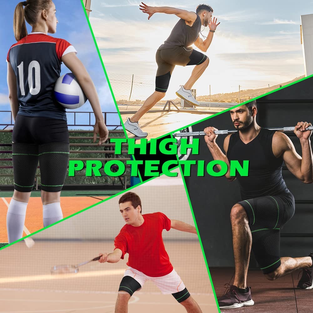 Thigh Compression Sleeves Hamstring Support Brace Wrap Upper Leg Muscle Men