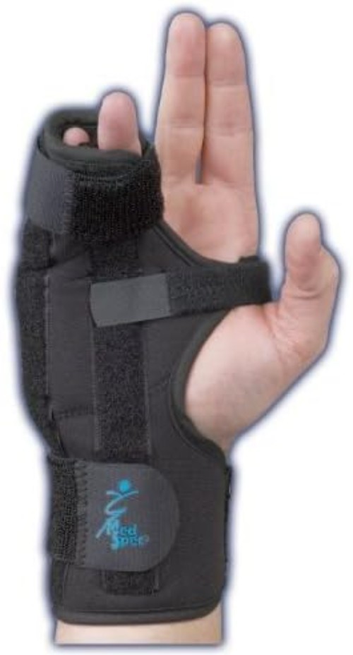 Adjustable Boxer Splint Black with V Strap System for Finger Immobilization