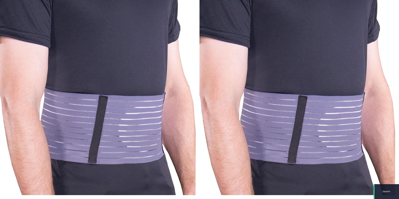 Abdominal Support Belt Small Ribbed Elastic Foam Compression Pad Pack of 2