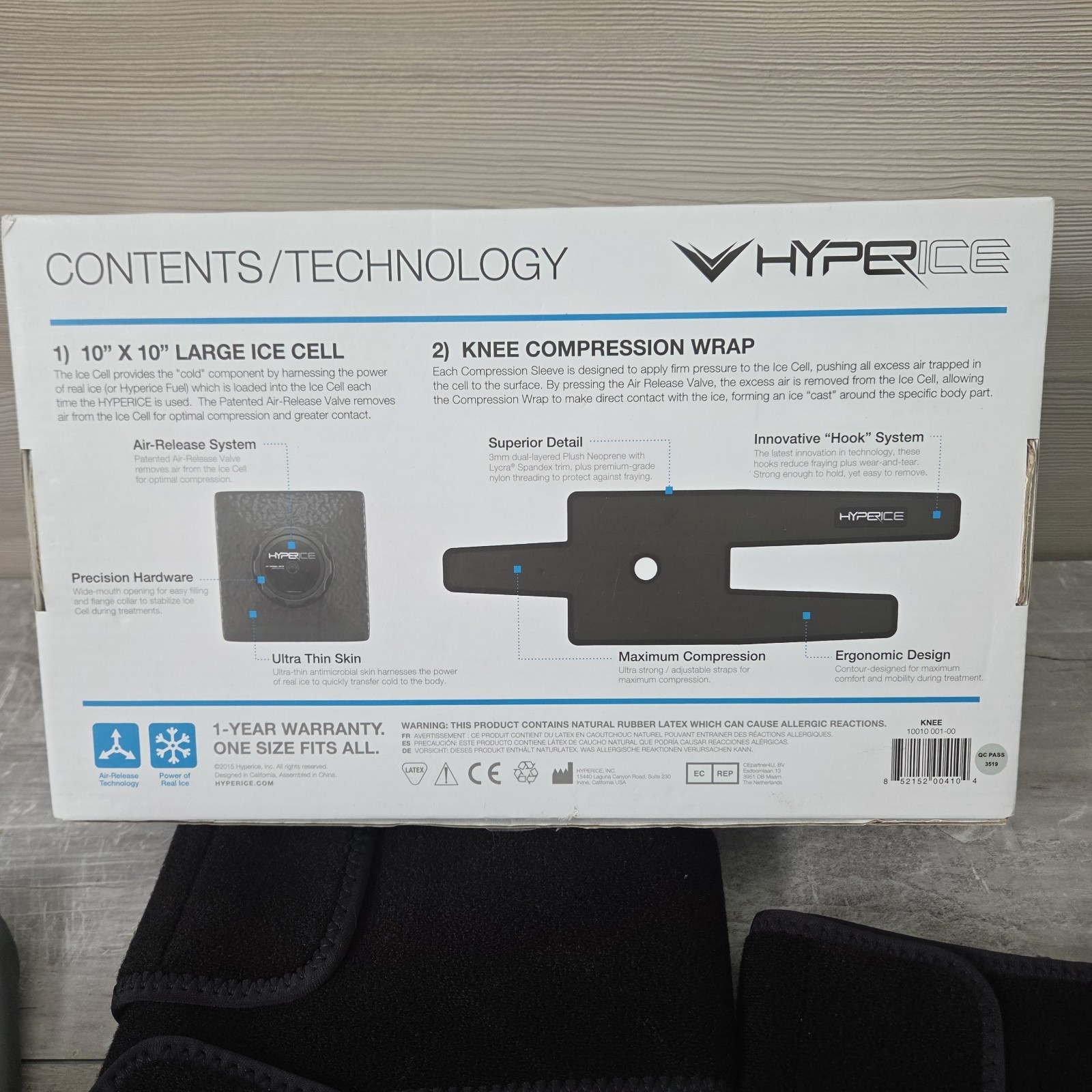 Hyperice Knee & Utility Ice Compression Therapy Wrap Bundle Open Box Left Right