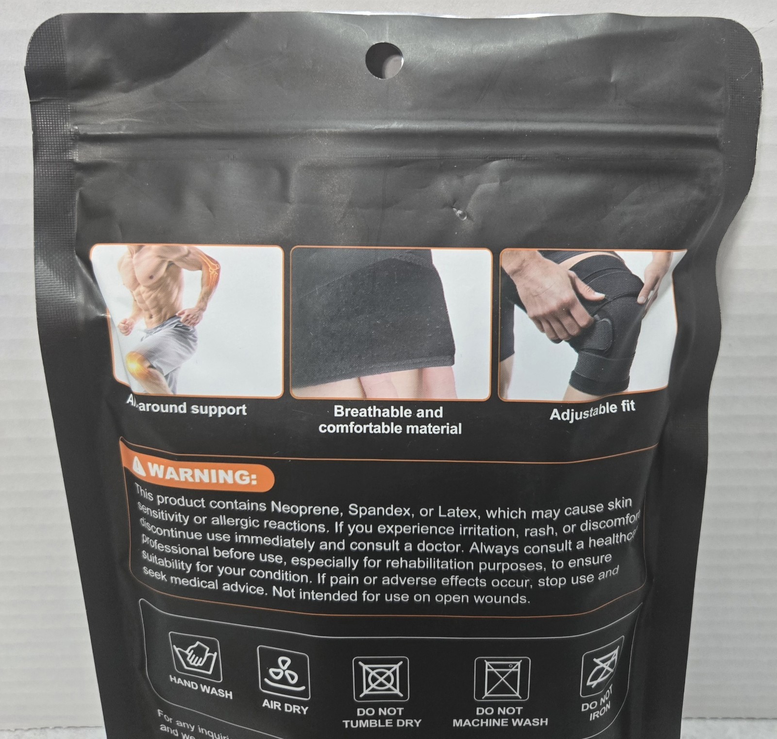 KNEOPMS Wrist Support Brace – Carpal Tunnel Black L/XL Left / Open Box