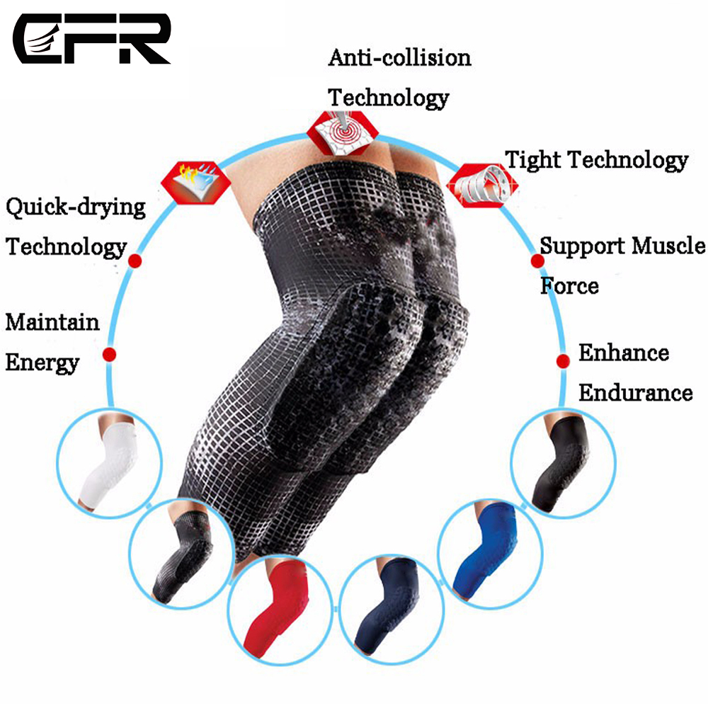 Knee Pad Basketball Leg Protector Knee High Crashproof Antislip Honeycomb Sleeve