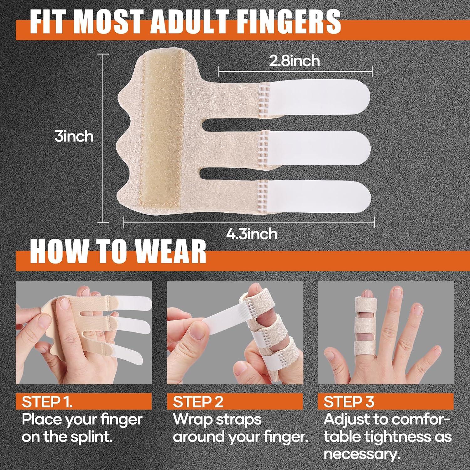 Trigger Finger Splint for Arthritis, Injury, Broken Fingers Straightening for…
