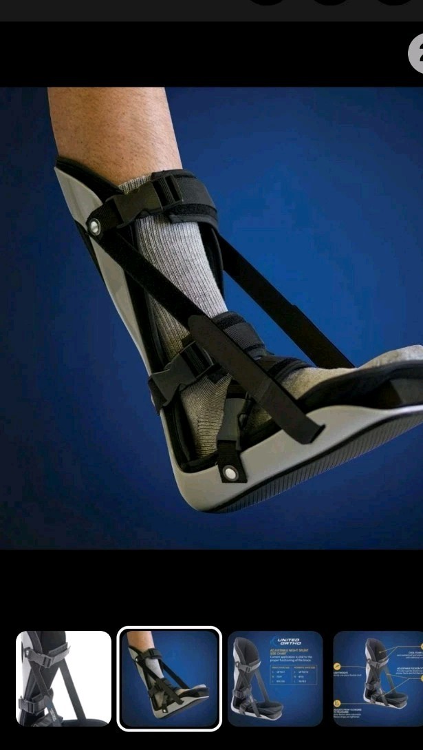 United Ortho Plantar Fasciitis Adjustable Leg Support Brace Large (LG) L or R