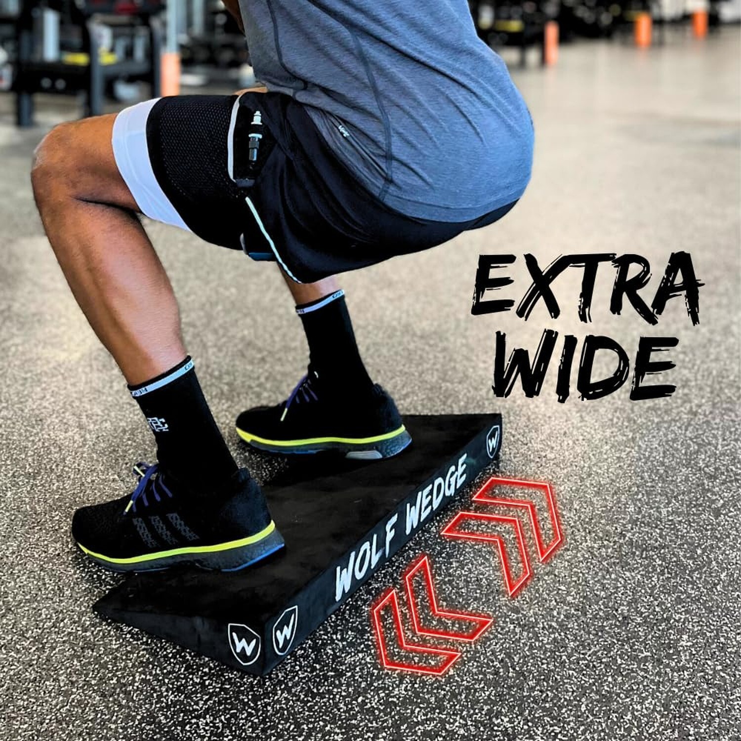 Squat Wedge – Slant Board Heel Lift for Strength and Knees Over Toes – Calf S…
