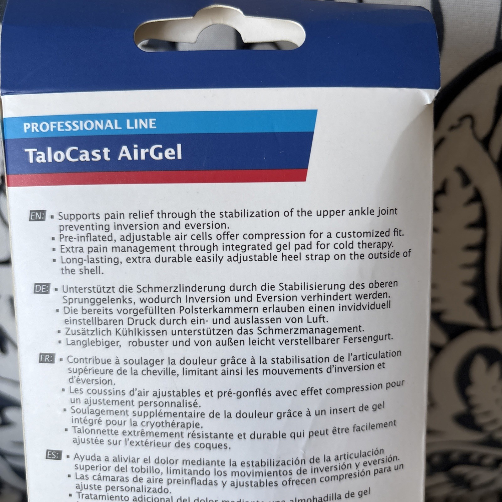 Actimove Professional Line TaloCast AirGel Ankle Brace L/XL