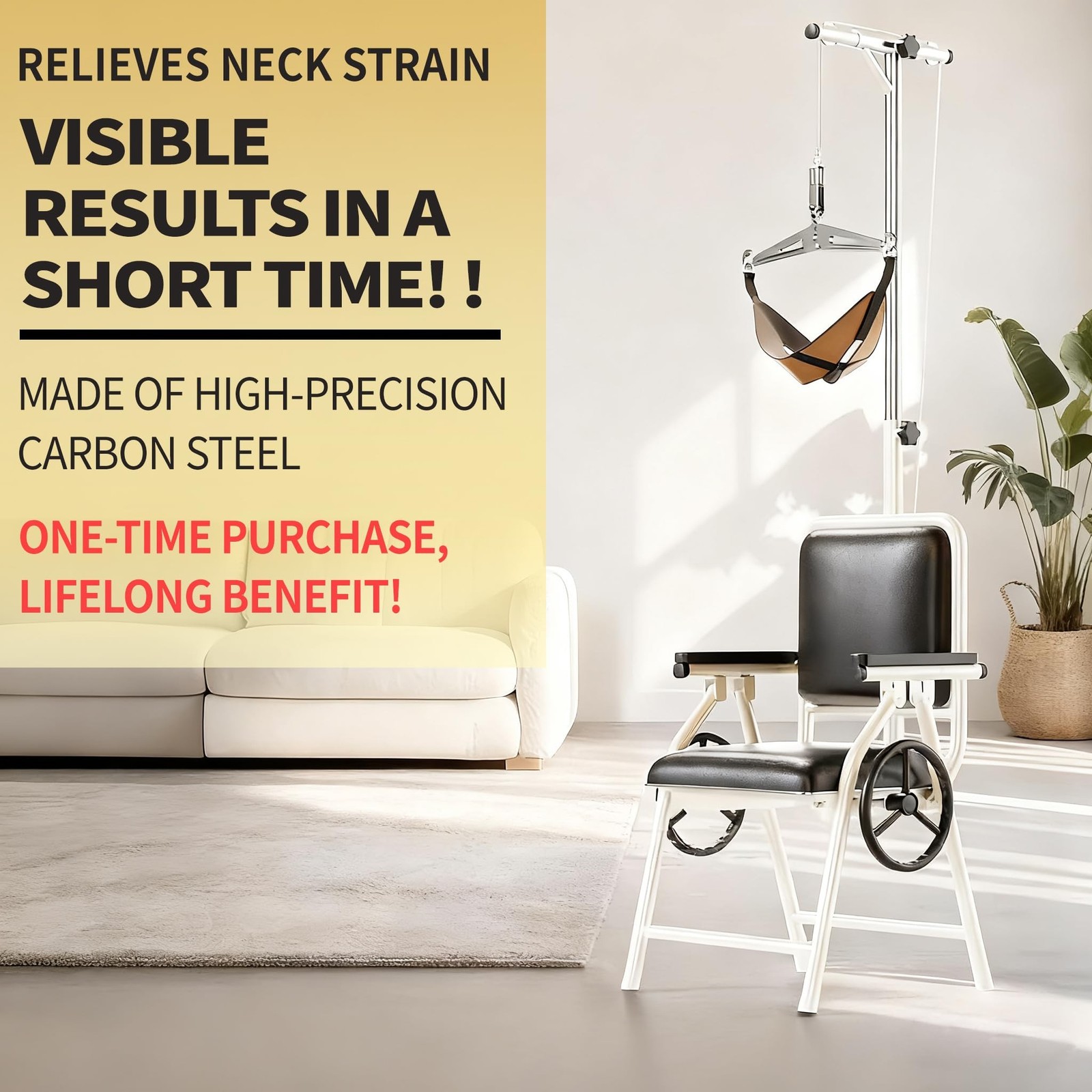Professional Cervical Traction Device & Neck Stretcher Chair – Adjustable Hom…
