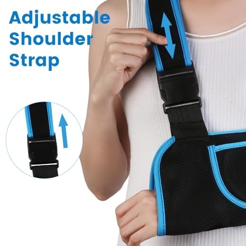 Lightweight Breathable Arm Sling with Adjustable Strap – Shoulder Immobilizer fo
