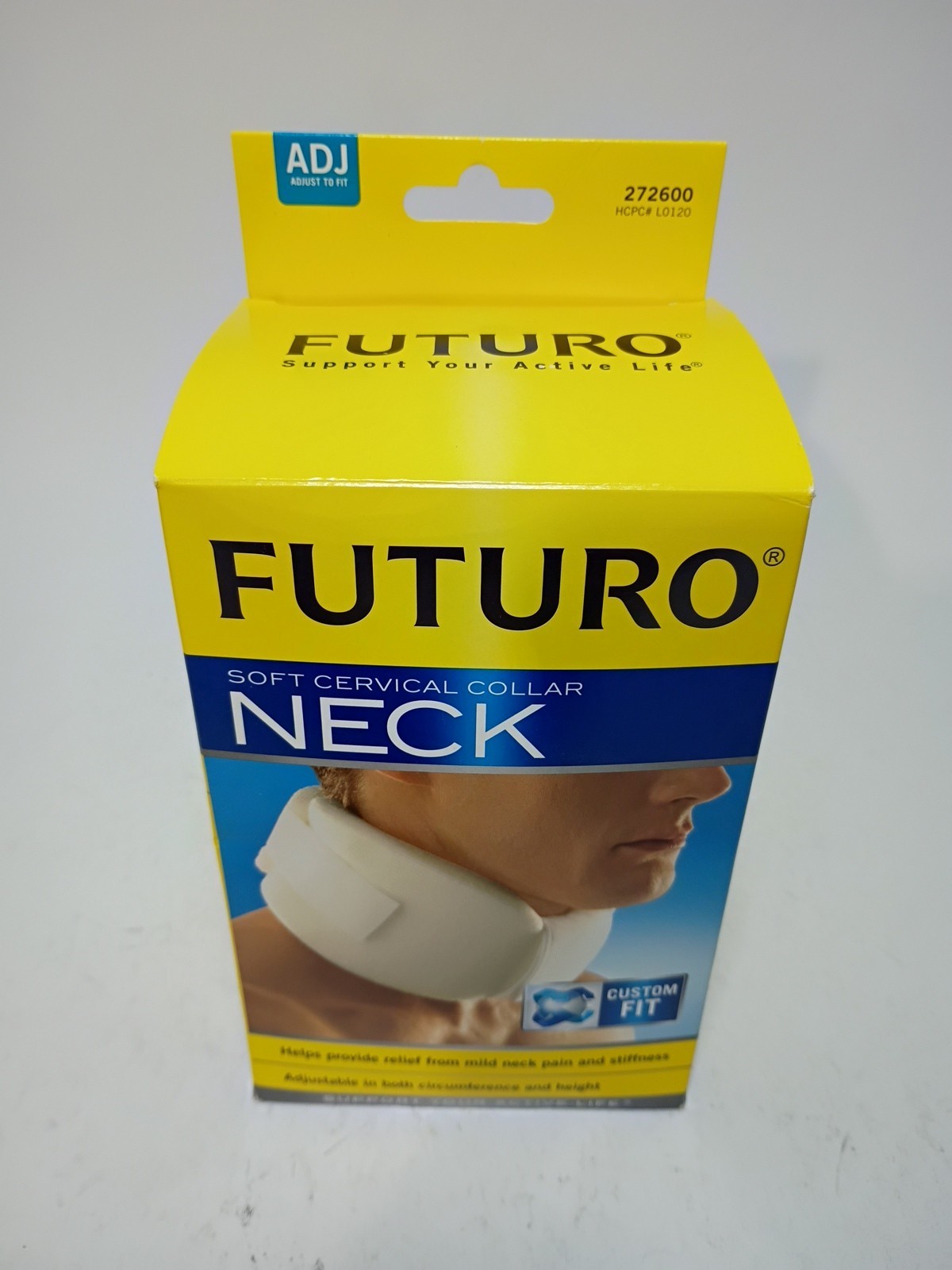 FUTURO Soft Cervical Collar Neck Custom Adjust. Fit Moderate Support