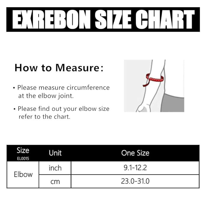 Exrebon Adjustable Elbow Brace* Men & Women Universal for Left & Right/Support