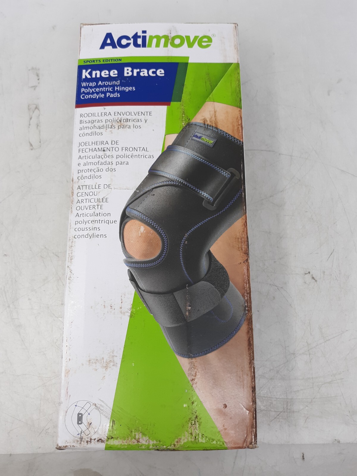 Actimove Sports Edition Knee Brace – XL Black – Wrap Around with Polycentric Hin