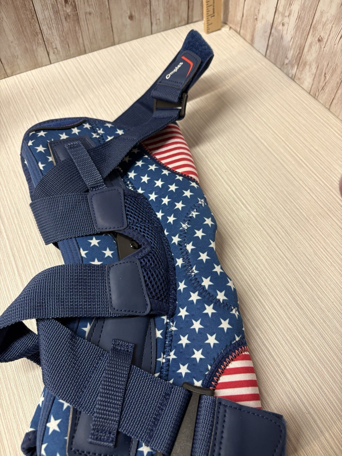 Omples USA Flag Hinged Knee Brace- Knee Pain for Meniscus Tear XL FREE SHIP