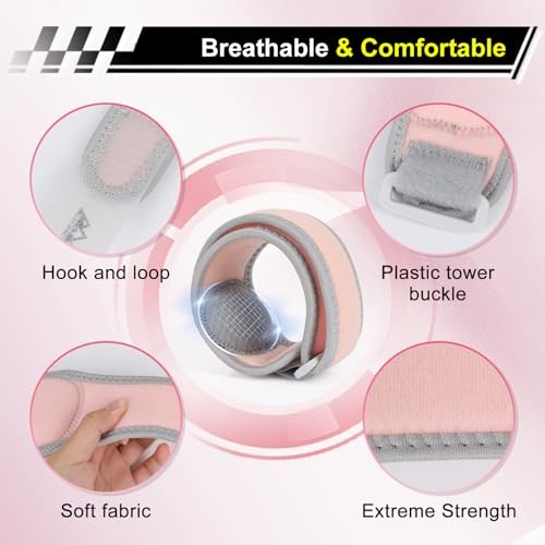 Elbow Brace for Women Men, Forearm Guard for Tennis Golfers Pink (1 pcs)