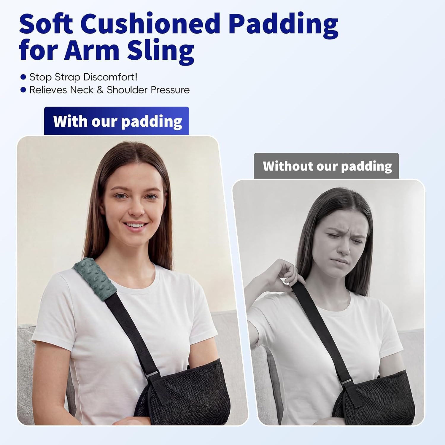 Cushioned Arm Sling Comfort Padding for Neck,Shoulder Strap Pad | Minky Dot,S…