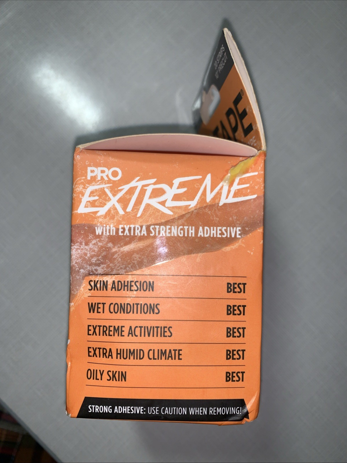 KT Tape Kinesiology Tape Pro Extreme Strips Jet Black 20 EA
