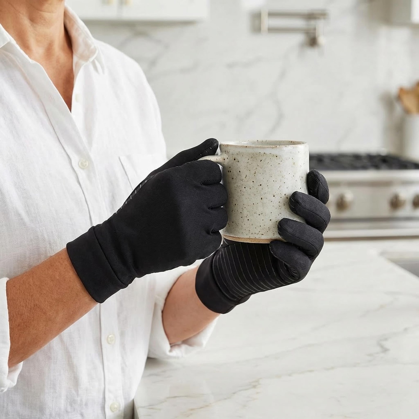 Copper Compression Gloves Full Finger Breathable Gloves for Carpal Tunnel