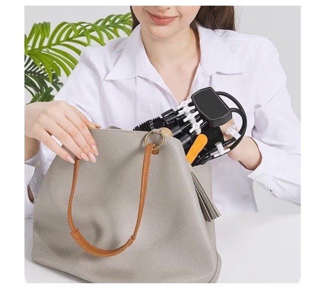 GENDOING XL Adjustable Robot Rehab Glove Right Hand Finger Training Black/Orange