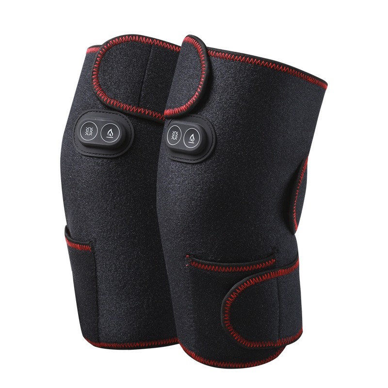 Electric Heating Vibration Knee Joint Pad Brace Leg Therapy Massager Pain Relief