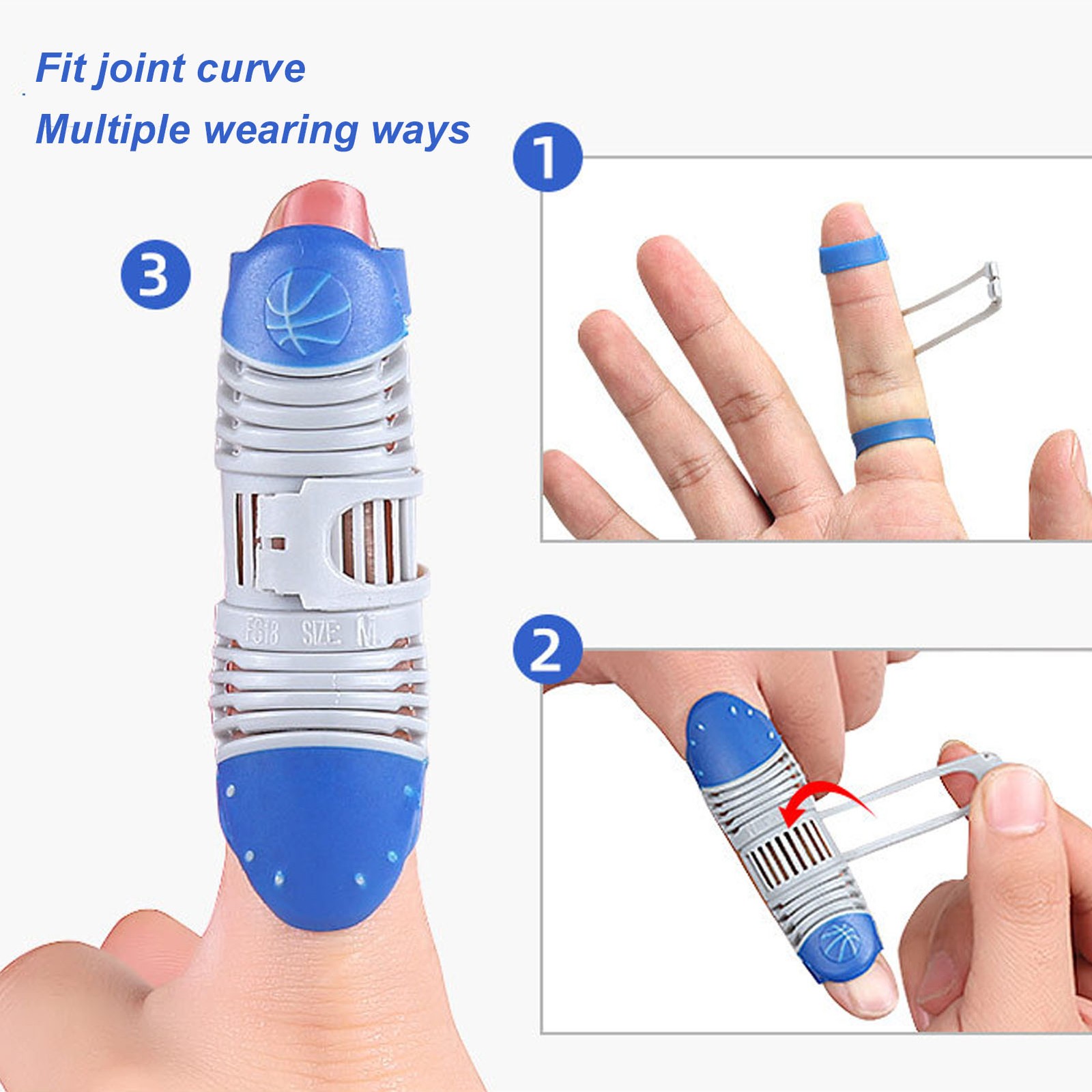 3.1×0.9×2.2in Finger Splint Brace Pain Relief Hollow Out Type Finger Support WT