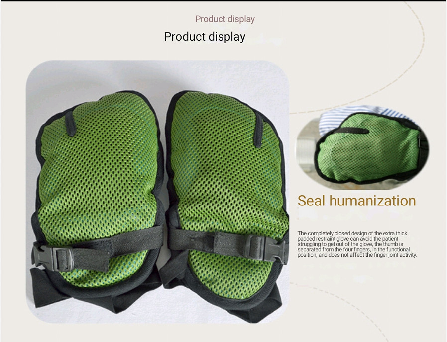 Medical Restraint Glove Thicked Bedridden Patient Anti Fall Hand Constraint