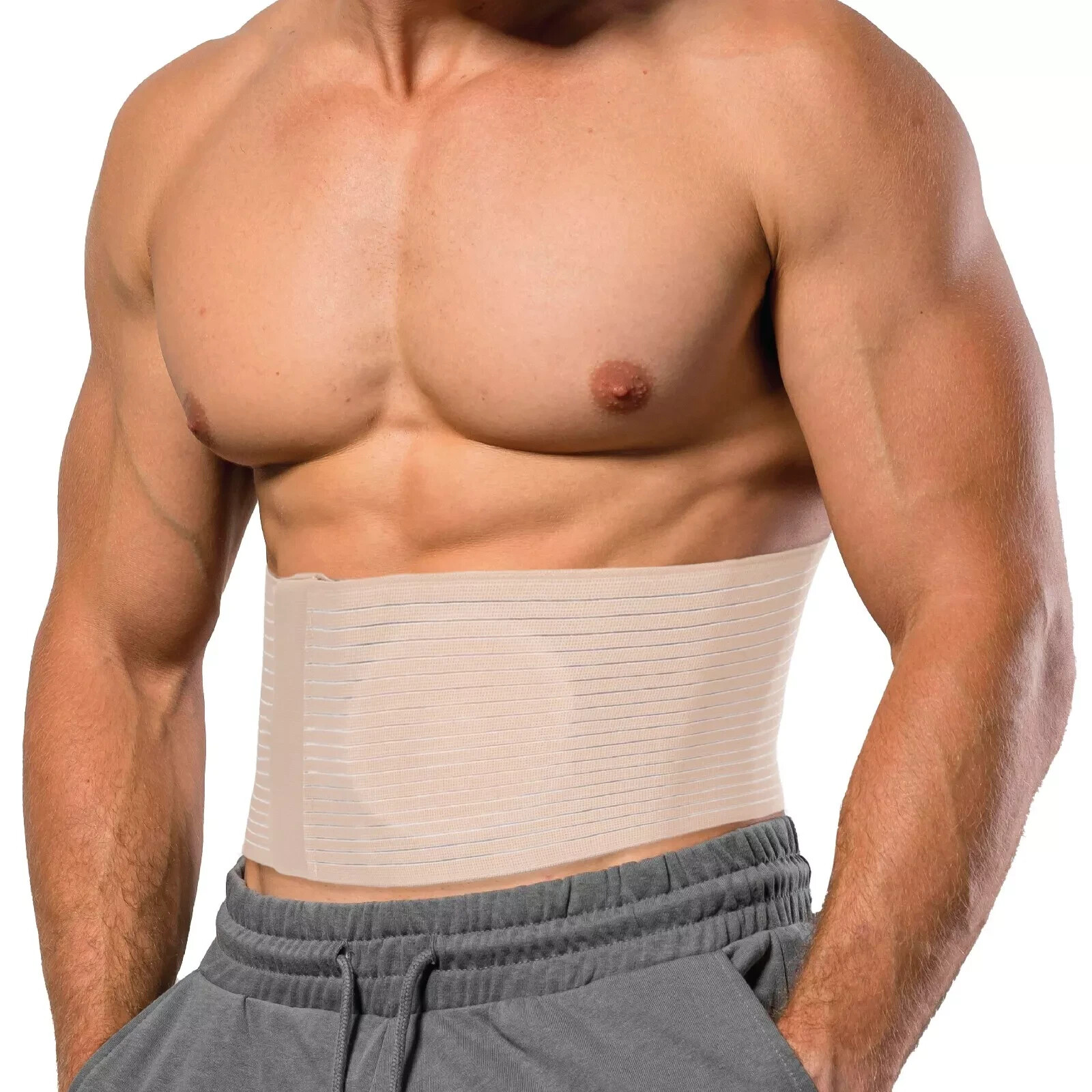 Umbilical Hernia Support Belt Abdominal Binder for Belly Button Navel or Hernias