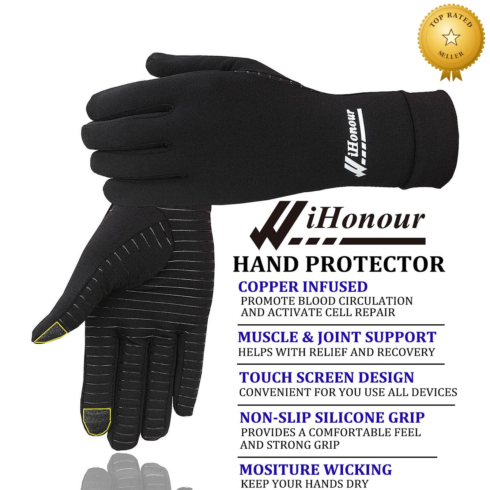 Big Mango Copper Compression Gloves X-Large (2 Pairs)