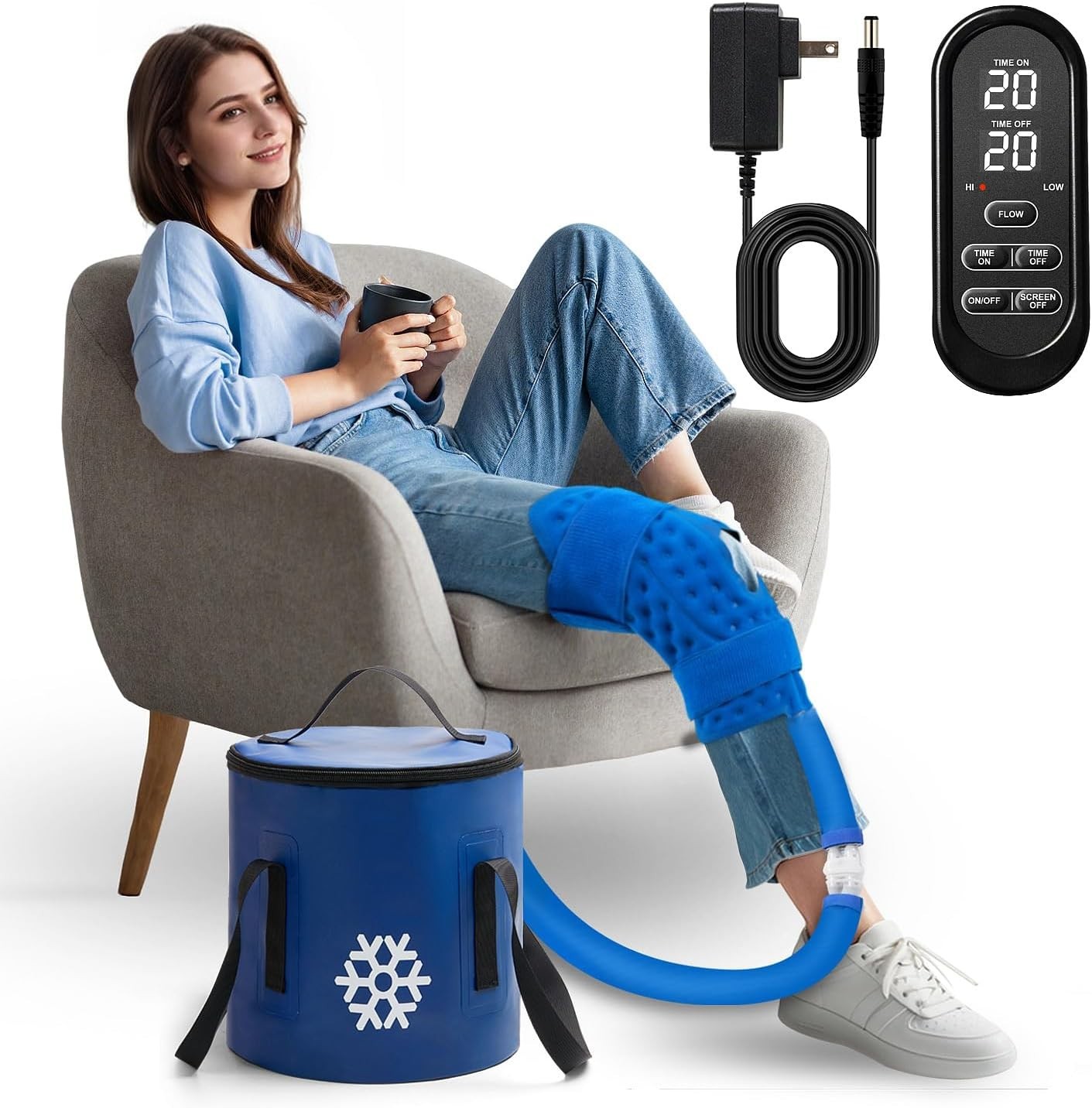 Cold Therapy Machine, Ice Machine for Knee Care After-Surgery, Knee Replaceme…