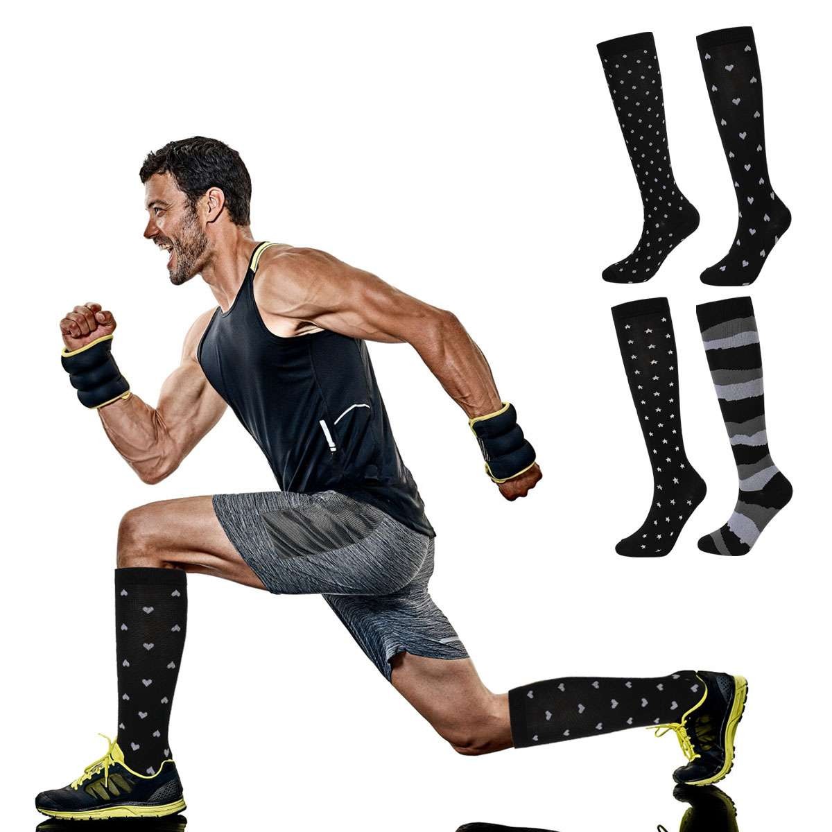 Compression Socks- 15-20 mmHg Knee High for Men & Women, Medical Grade,S/M~L/XL