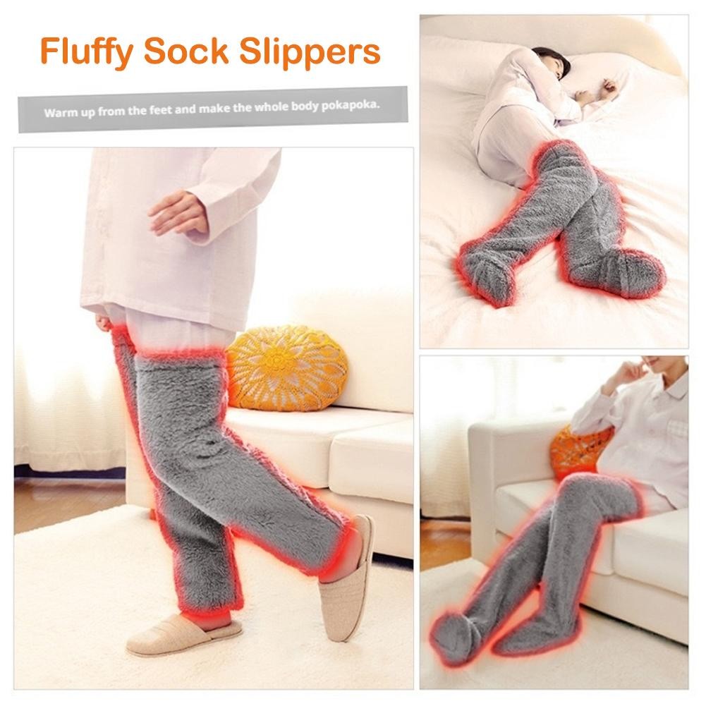 Winter Warm Women Slippers Shoes Thick Home Floor Socks Non Slip Fuzzy Socks]
