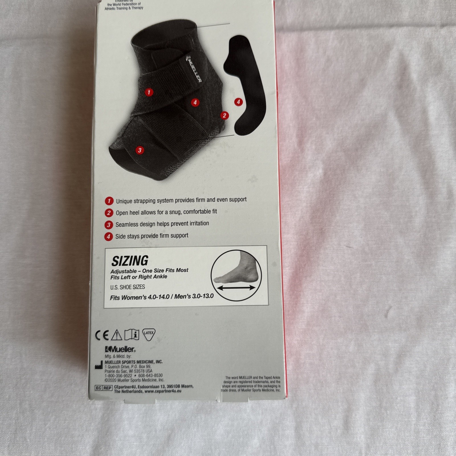 Mueller Adjust Ankle Stabilizer Criss-cross strapping Black.W 4.0-14.0/M3.0-13.0