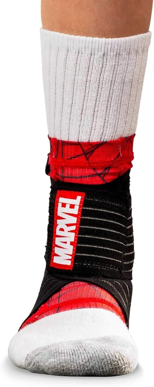 Marvels Spider-Man Ankle Sleeve w/Compression Figure 8 Straps YOUTH