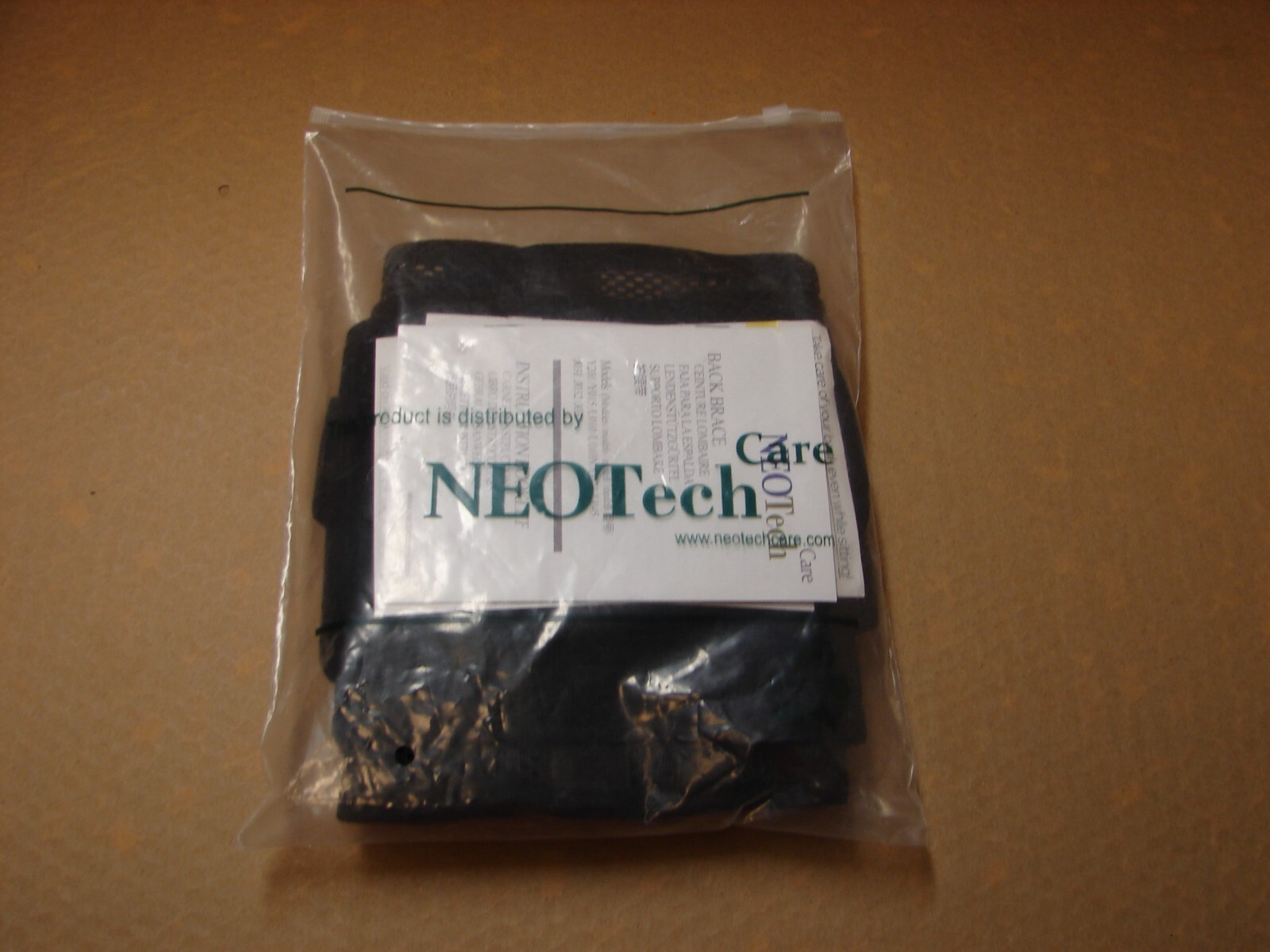 NEOTech Care Light Black Back Brace Men – XLARGE – New in Package