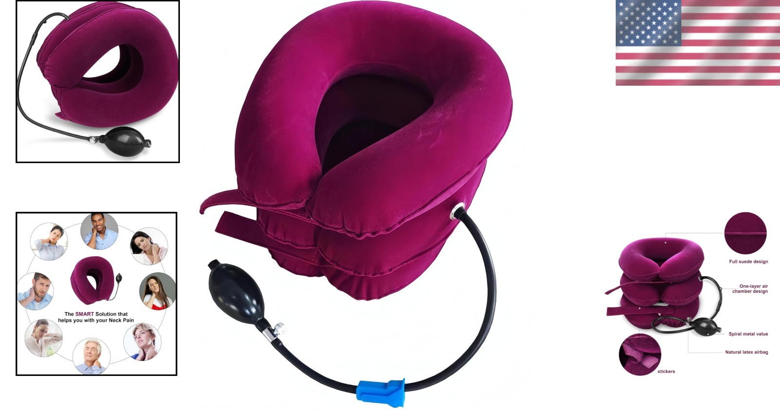 Adjustable Inflatable Neck Stretcher for Effective Neck and Shoulder Relaxation