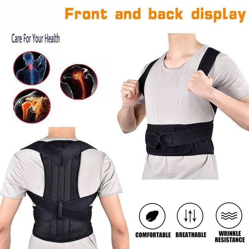 Unisex ​Adjustable Posture Corrector Back Shoulder Support Brace Belt Men Women​