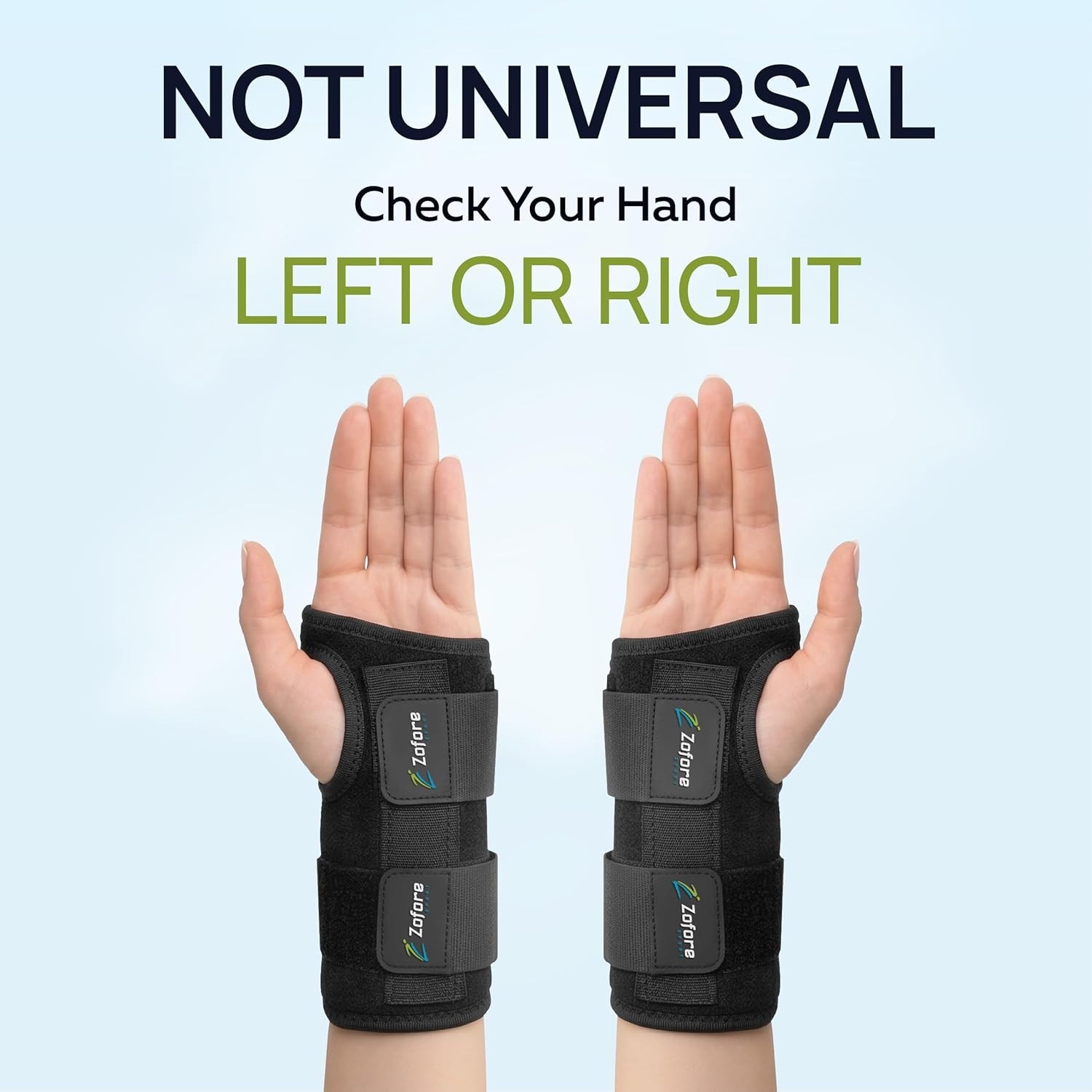 ZOFORE SPORT Carpal Tunnel Wrist Brace Night Support – Adjustable Splint