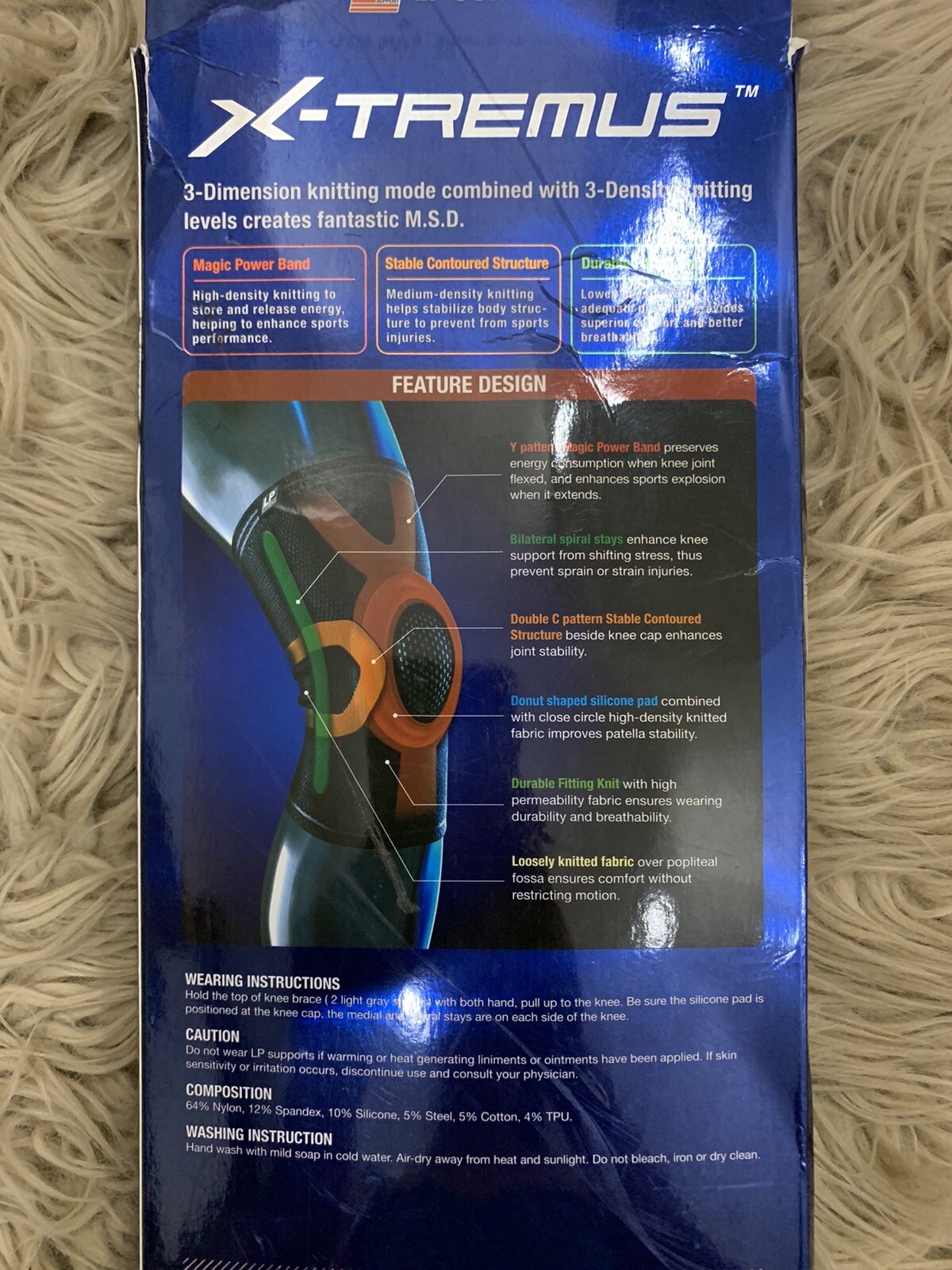 LP SUPPORT~ X-TREMUS Knee Brace 1.0 170-XT- 2XL BK NEW