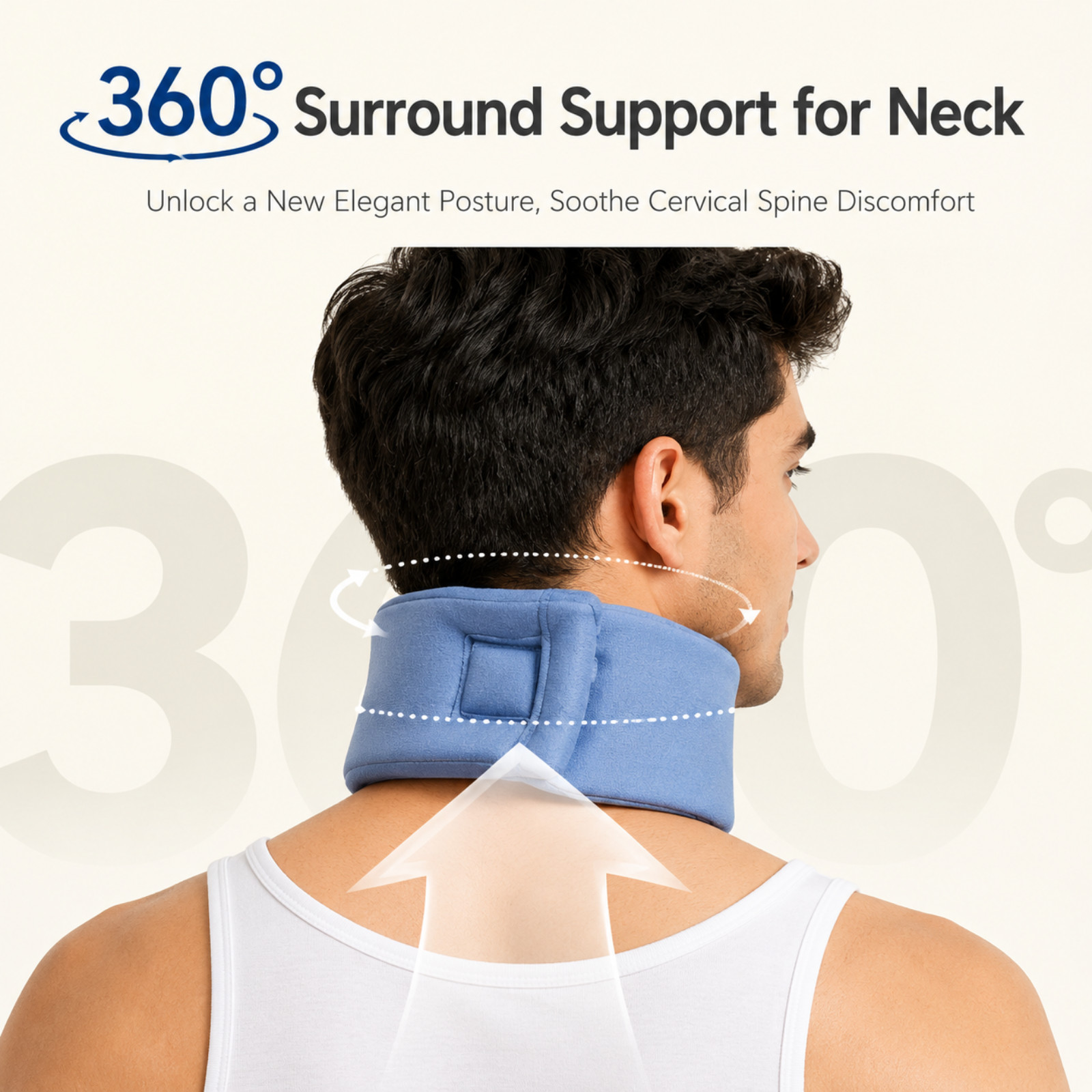 Support Wrap Soft Foam Cervical Collar Neck Pain Relief Adjustable Neck Brace