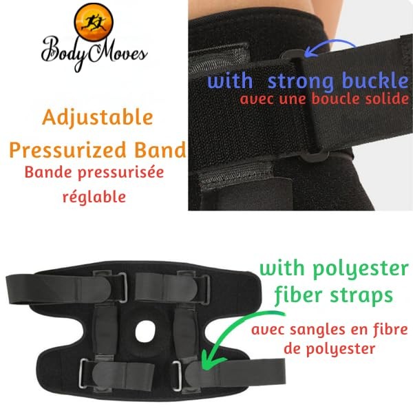 BodyMoves Kid’s Hinged Knee Brace with Ice Pack Sporty Black
