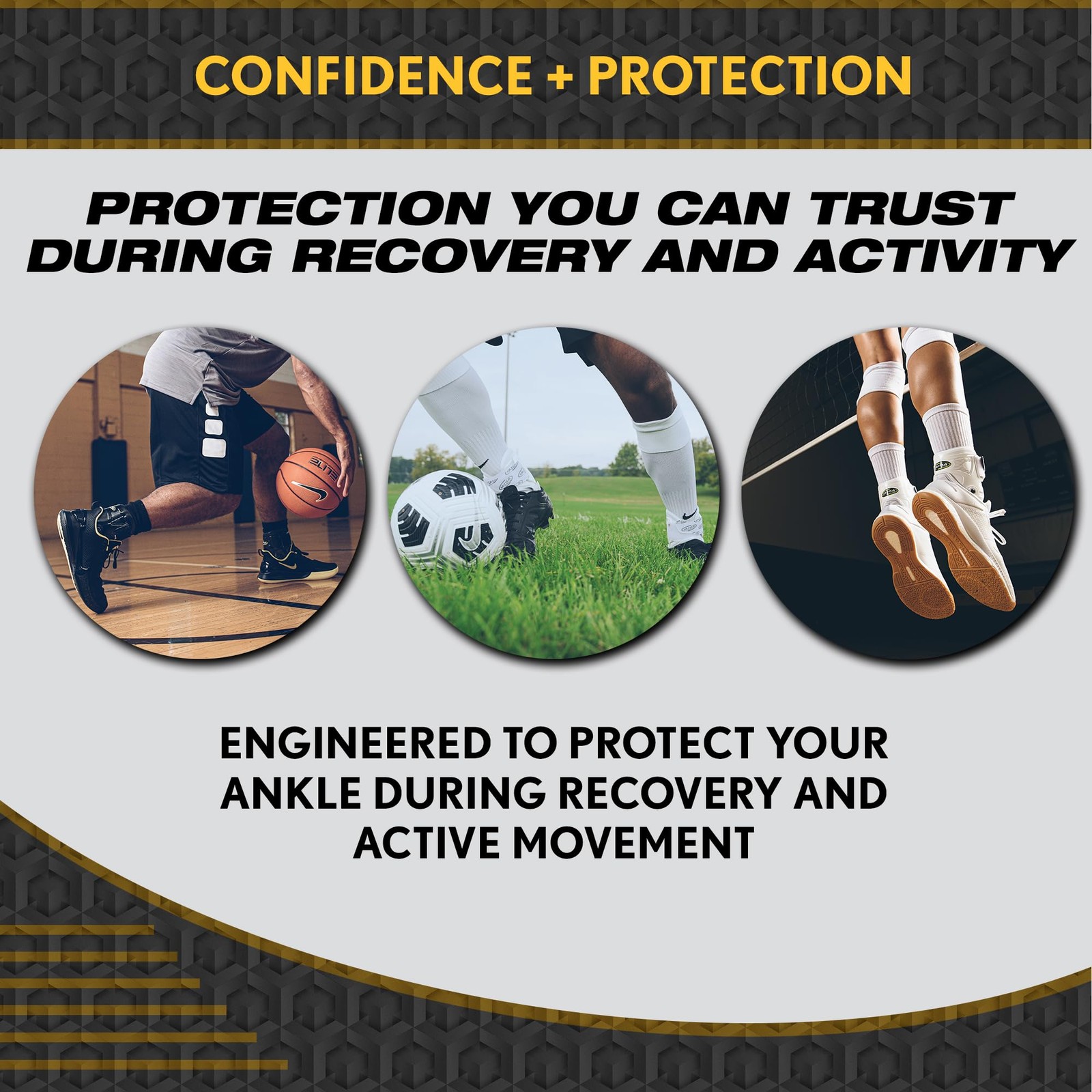 Ultra Zoom Hinged Sports Ankle Brace Sprained Ankle Recovery & Prevention