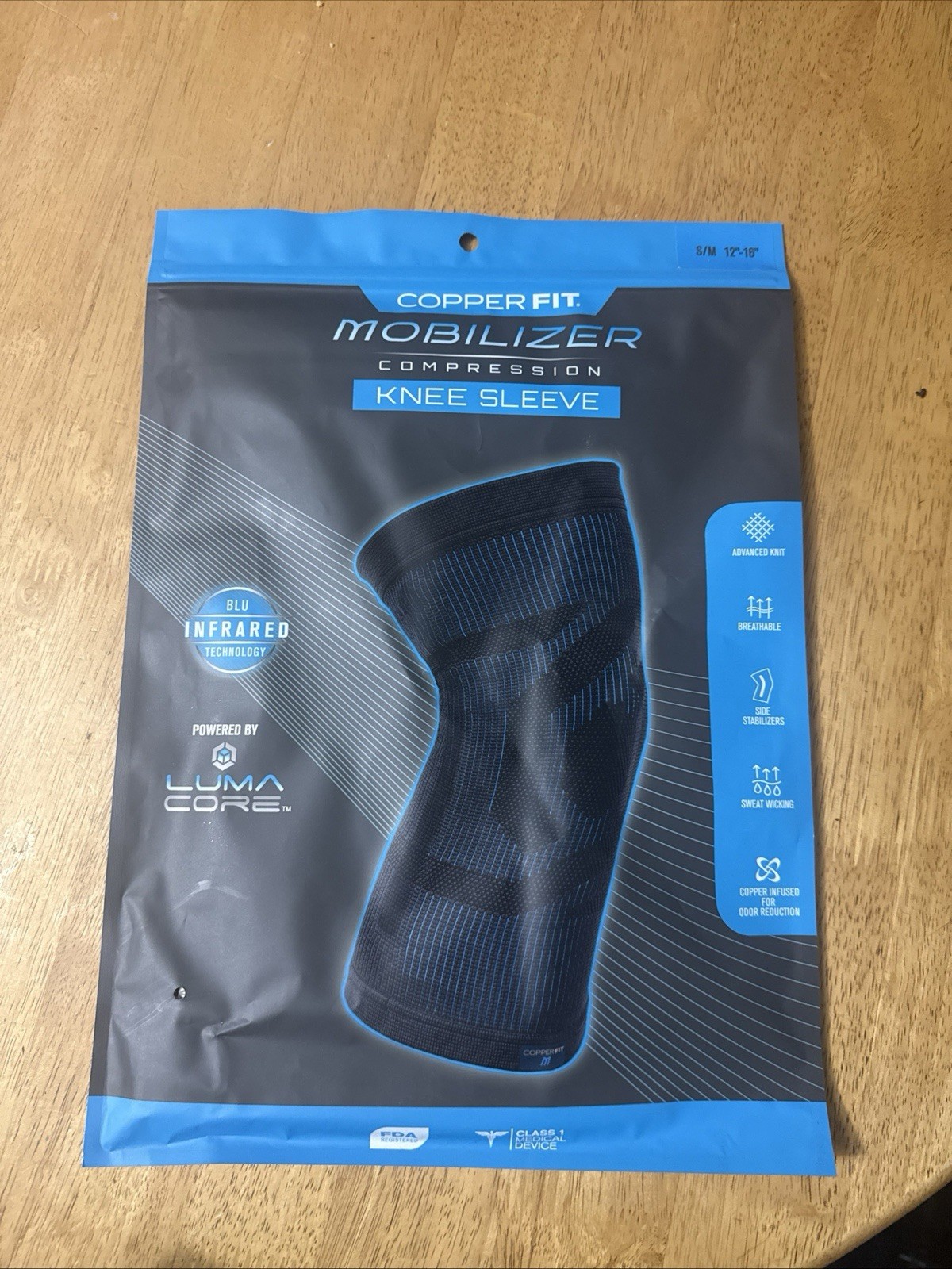 Copper Fit Knee Sleeve Compression S/m