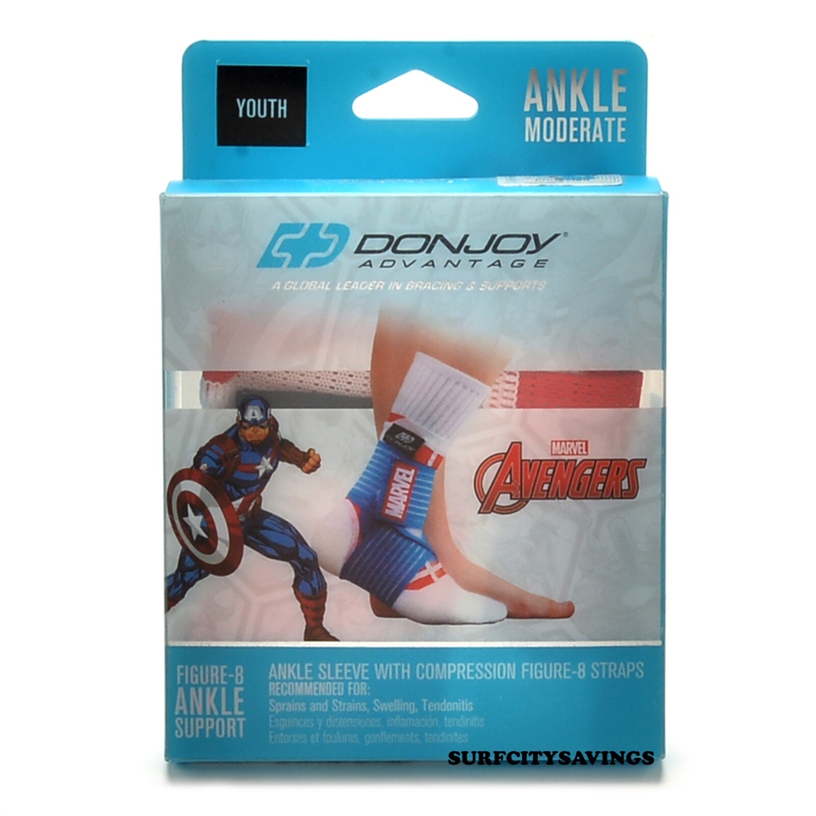 Marvel AVENGERS Figure – 8 Ankle Support YOUTH MSRP $19.99 Captain America