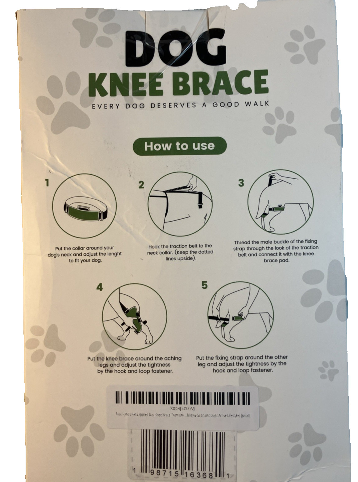 Dog Knee Brace for Torn ACL, Hip Dysplasia, Arthritis Pain Relief LG Jingy
