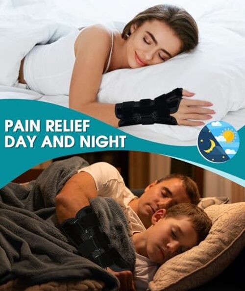 Carpal Tunnel Wrist Brace Night Large/X-Large(1 piece) Left Hand-Black