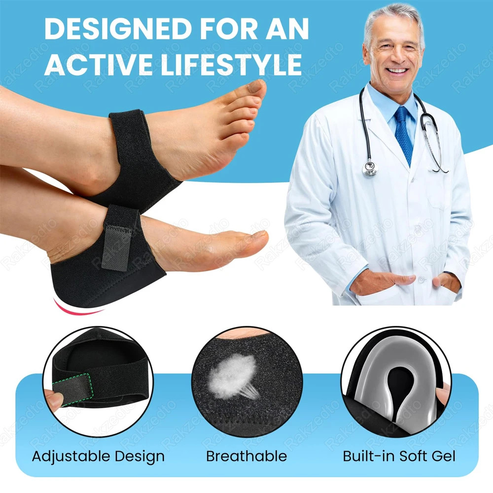 Silicone Gel Heel Socks for Dry Cracked Feet Moisturizing Heel Spurs Treatment P
