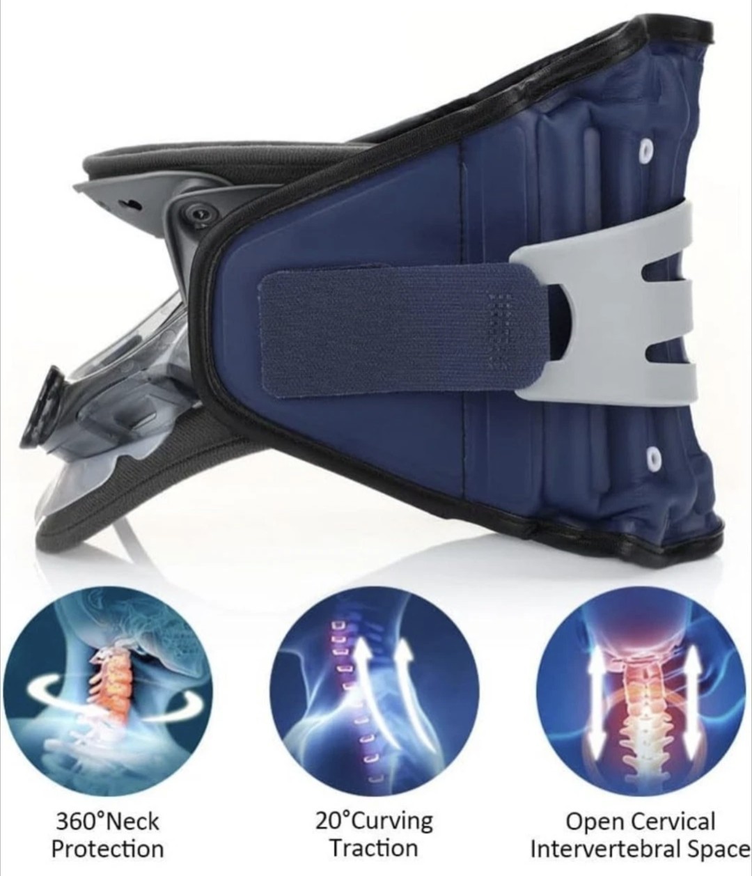 Inflatable Cervical Neck Stretcher Neck Stretching Correction Therapy Device