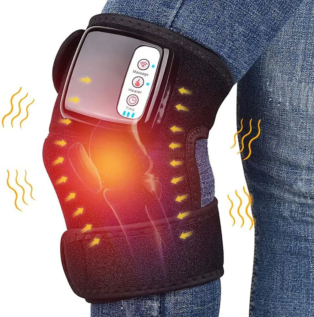 US Electric Heating Vibration Knee Leg Joint Pad Massager Brace Therapy 2026 NEW