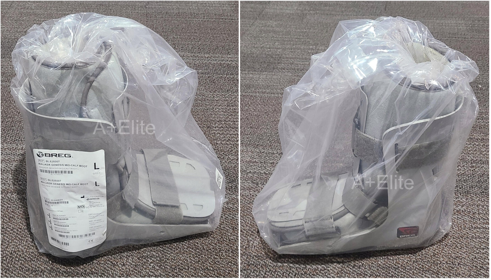 Breg Genesis Full Shell Mid-Calf Walker Boot Air Trauma Post-Op Large BL525007